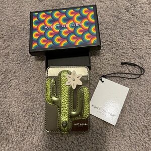 Kurt Geiger Green and Brown Cactus Card Holder NWT